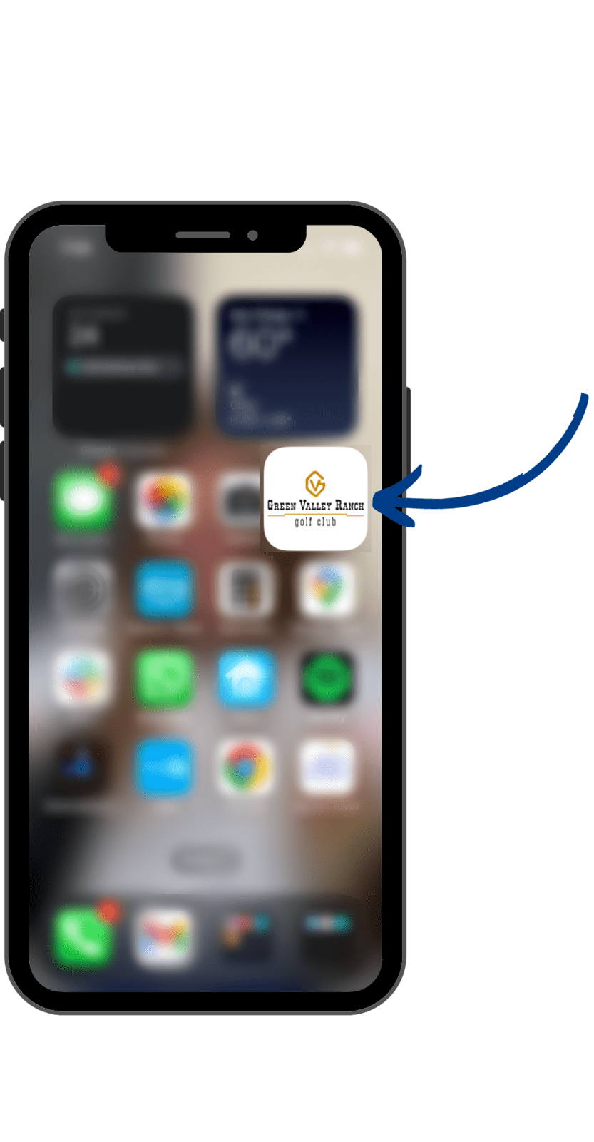 Branded golf app on a customers smart phone
